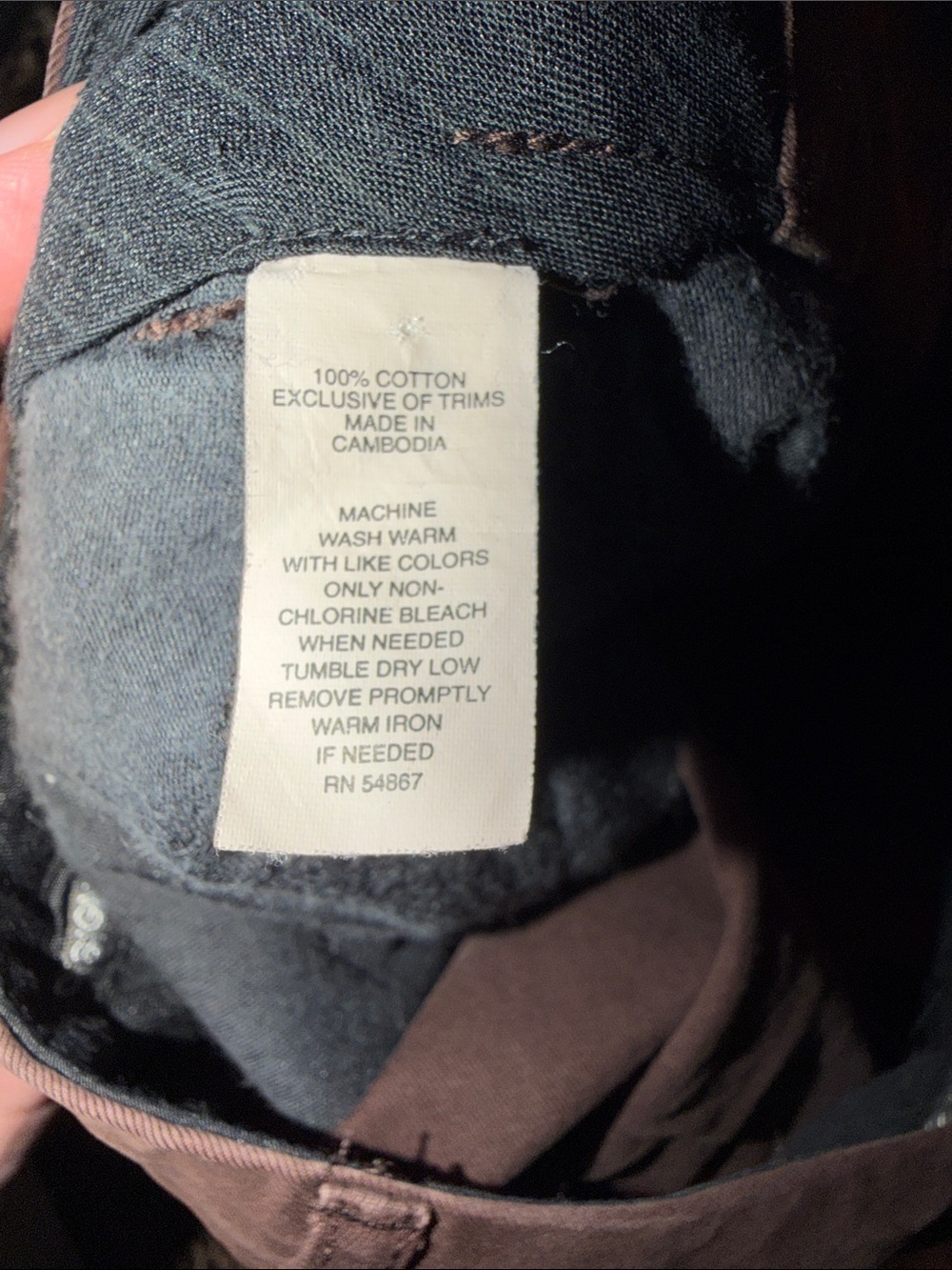 Express Design Studio Editor Vintage Boot Cut Trousers in Dark Brown 04' Cotton - Picture 7 of 7
